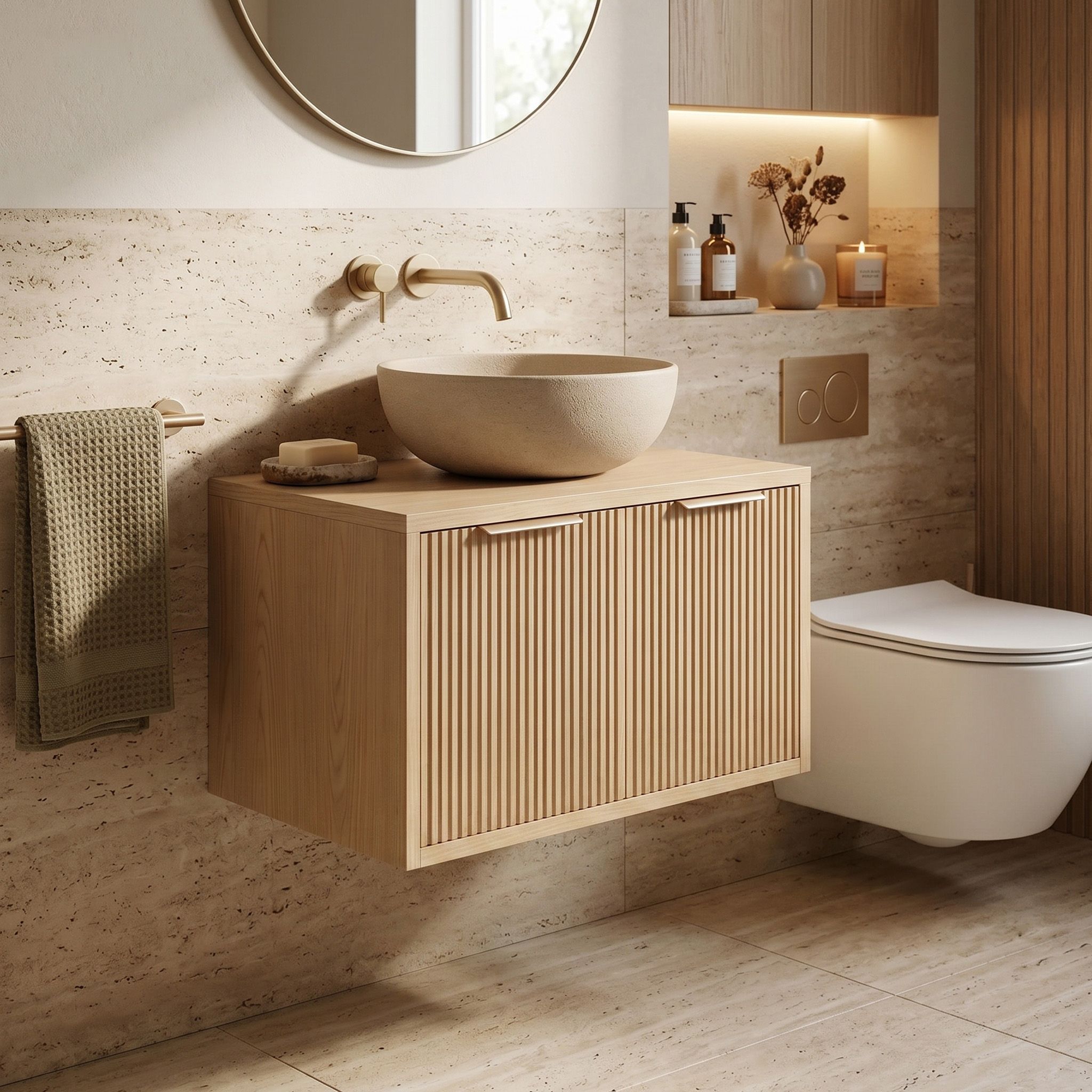 Kupaonski ormarić ispod umivaonika Rea Core 60cm Beige