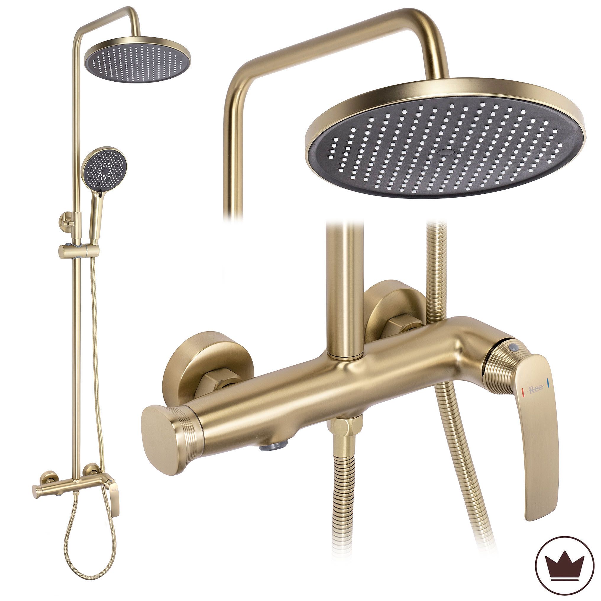 Tuš set PREMIUM Rea Como M2 Brush Gold