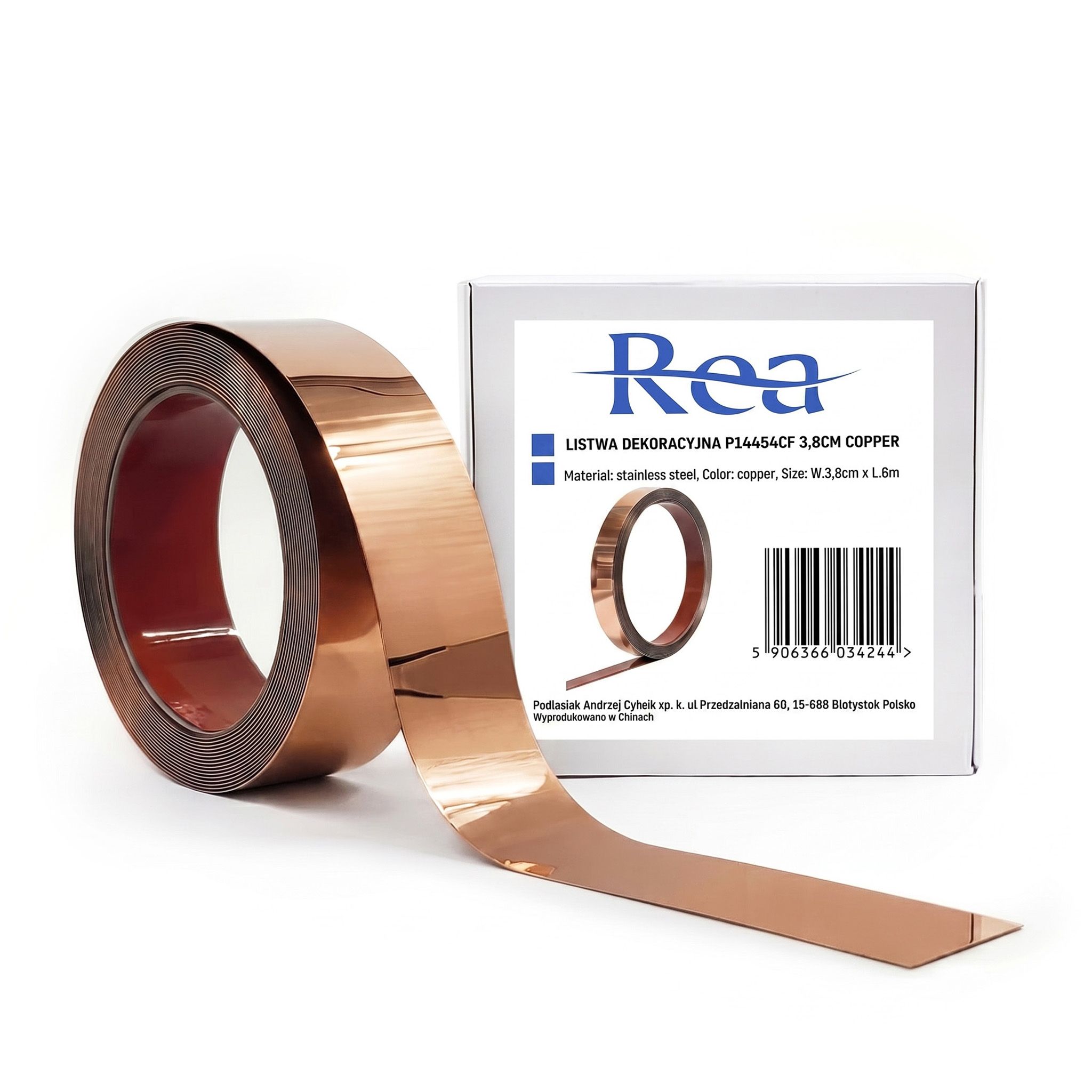 Samoljepljiva dekorativna lajsna Rea P14454CF 3,8cm Copper