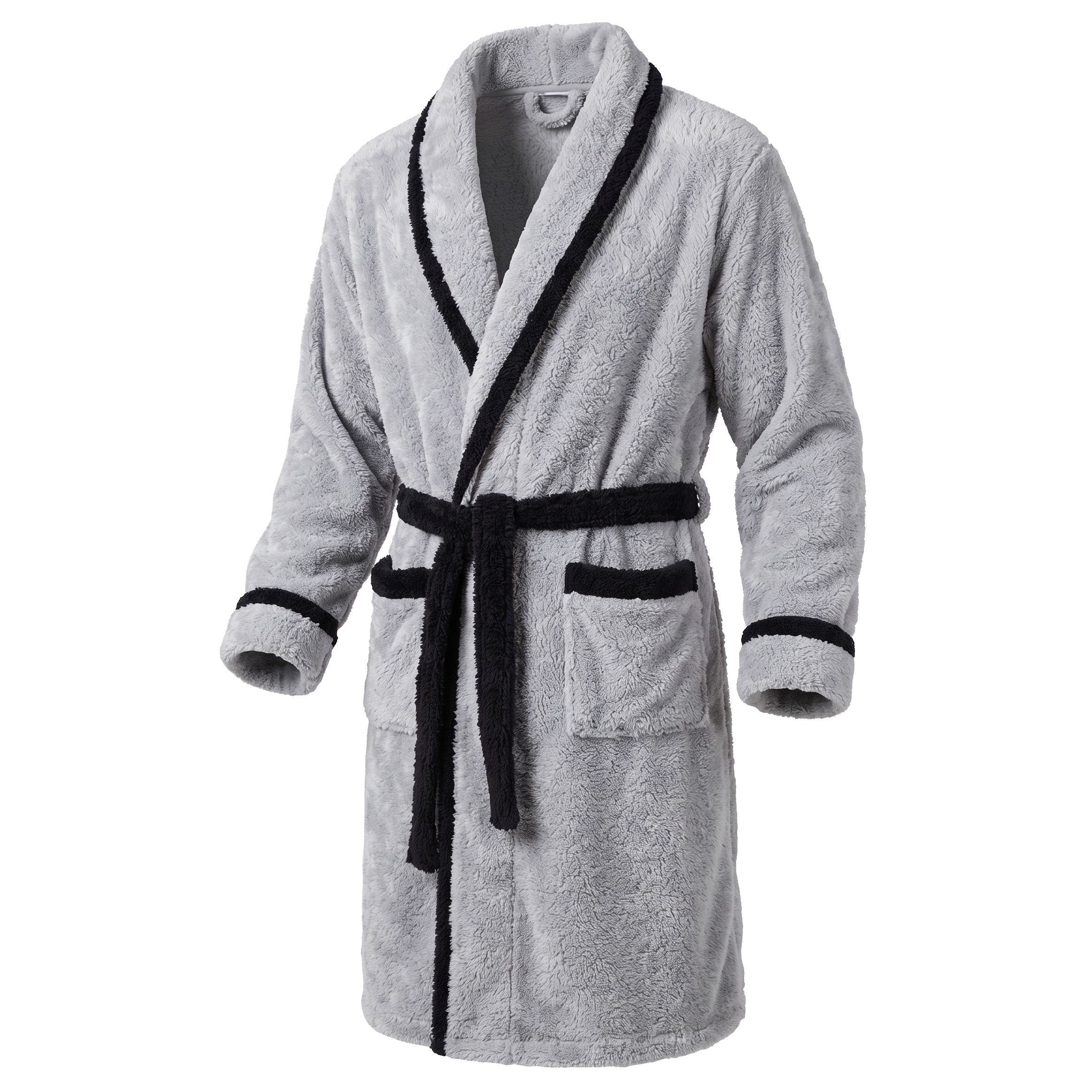 Muški ogrtač debeli GREY / BLACK