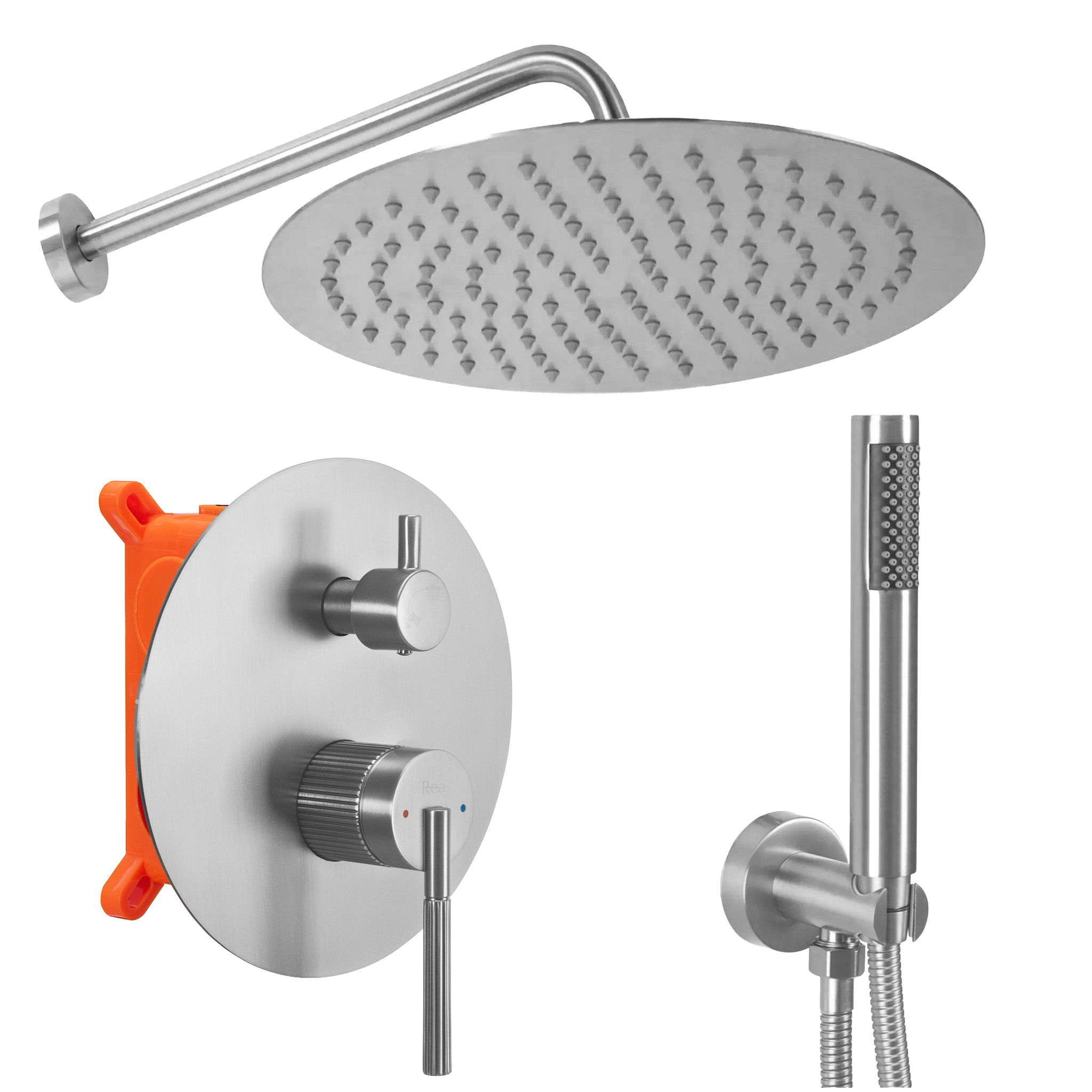 Podžbukni Tuš Set Rea Argon Nickel Brush + BOX