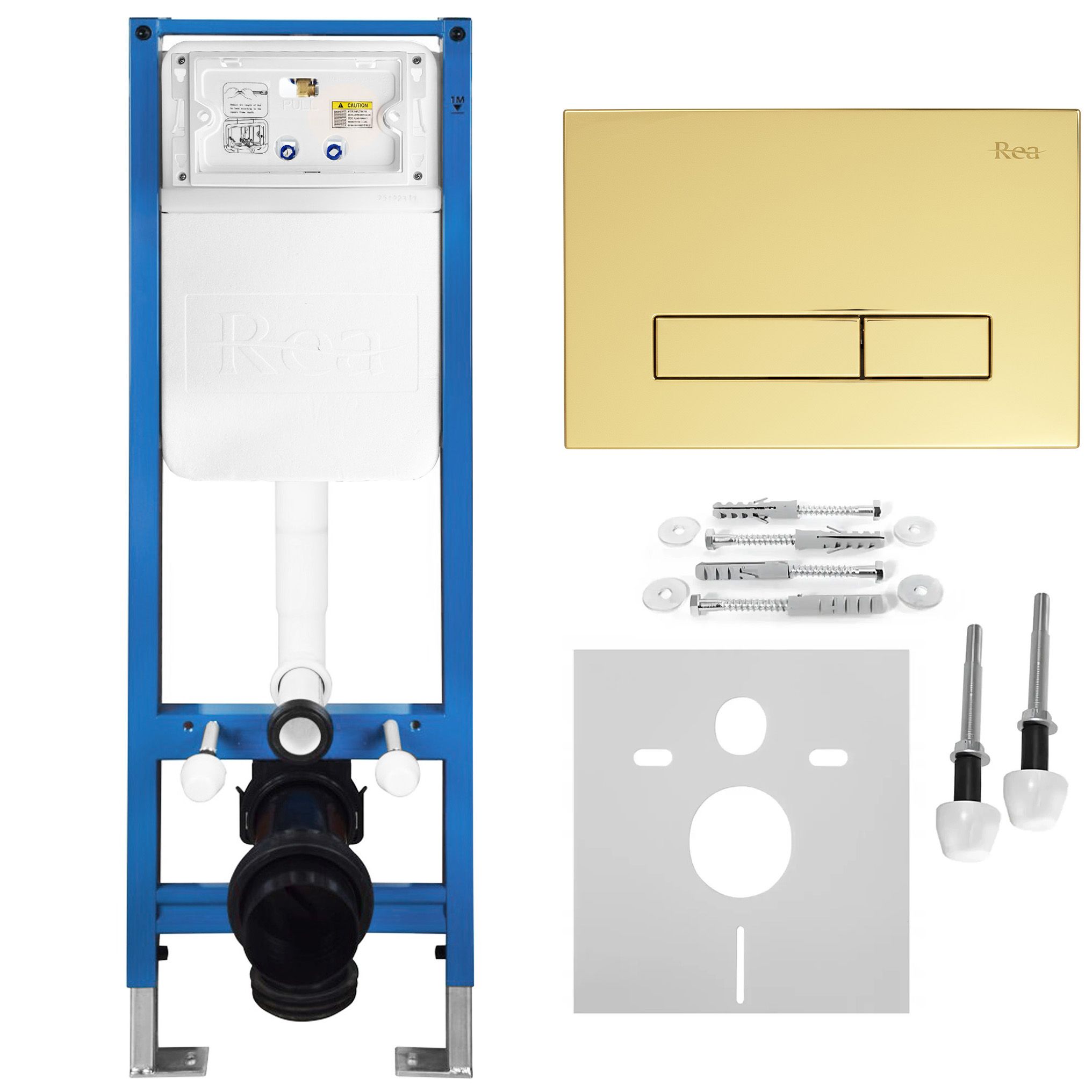 Podžbukni Set za WC Slim 024N s HD Gold Tipkom