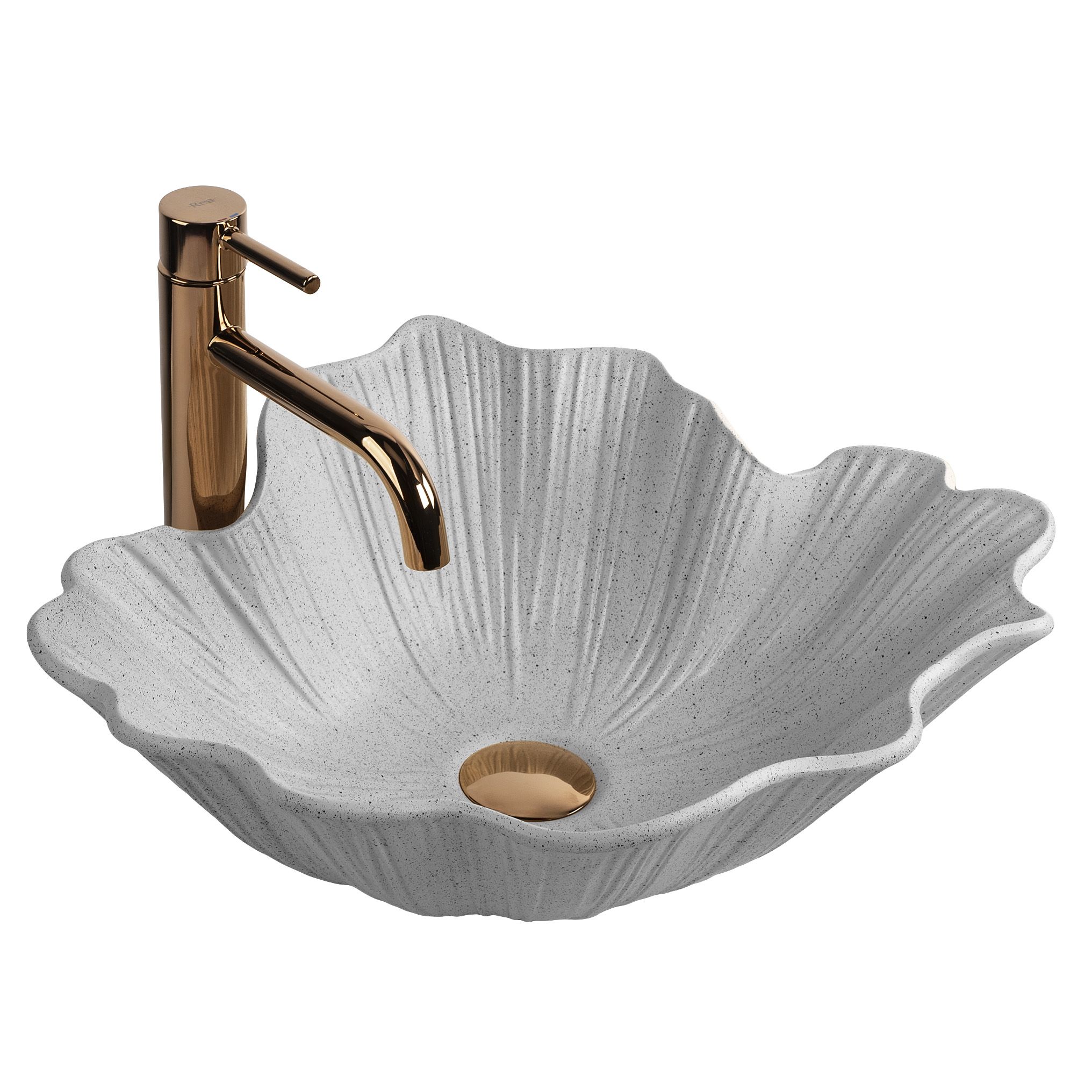 Nadgradni umivaonik Rea Flower Grey