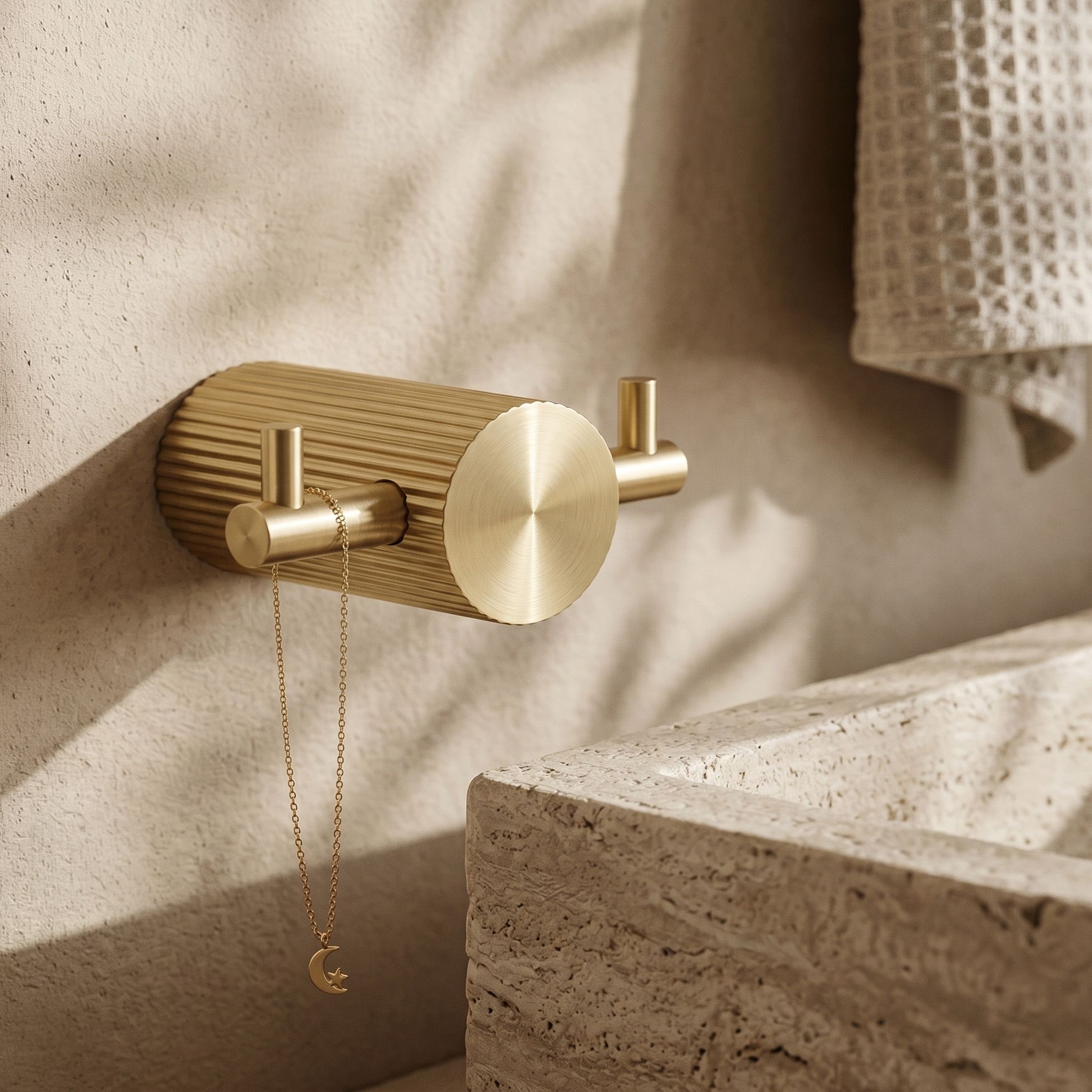 Kupaonska vješalica 64104A SOLO Brush Gold