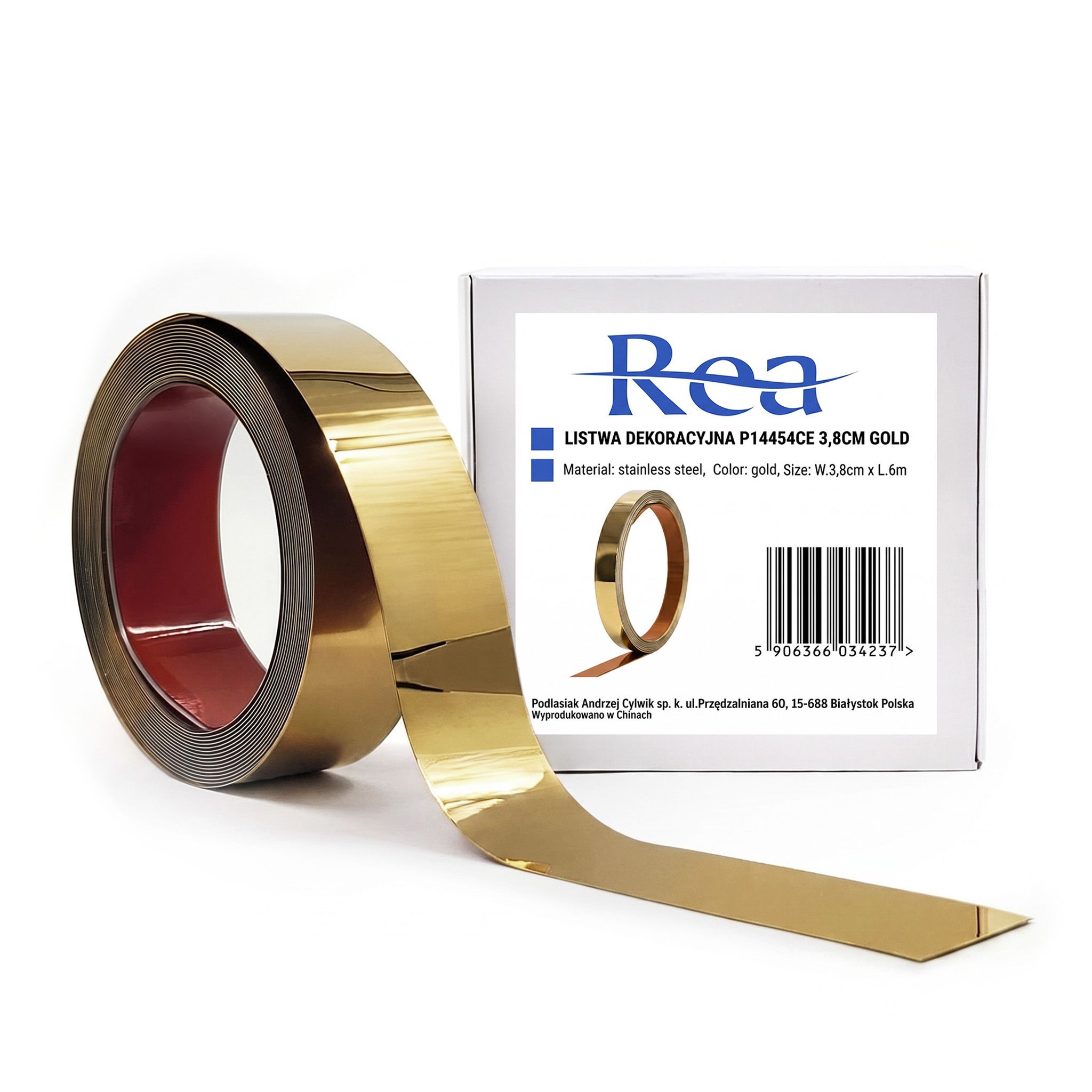 Samoljepljiva dekorativna lajsna Rea P14454CA 3,8cm Gold