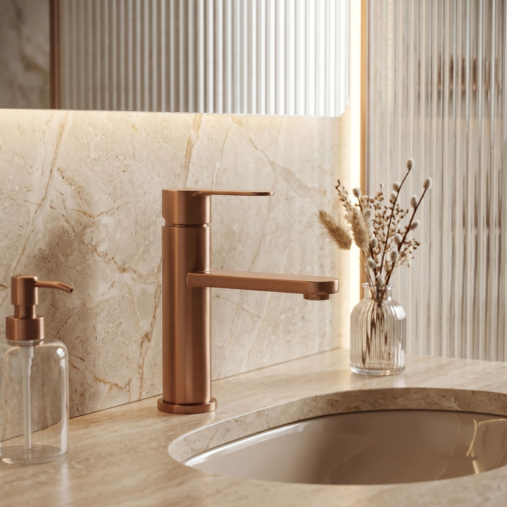 Kupaonska miješalica Rea Arcos Brush Copper