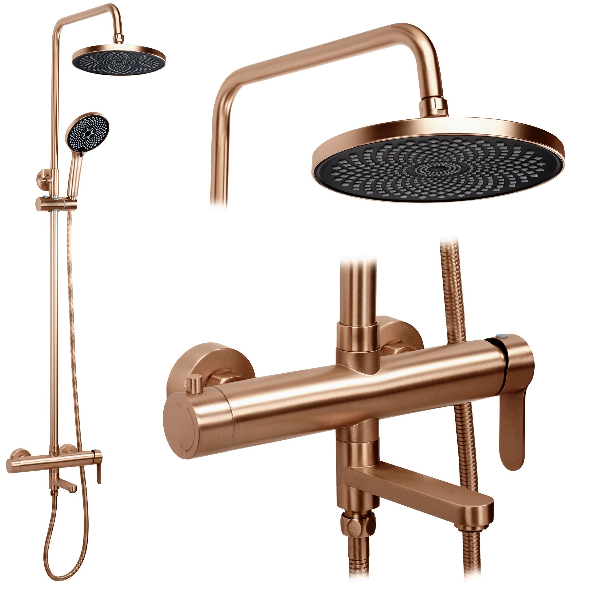 Set za Tuširanje Rea Arcos brush copper