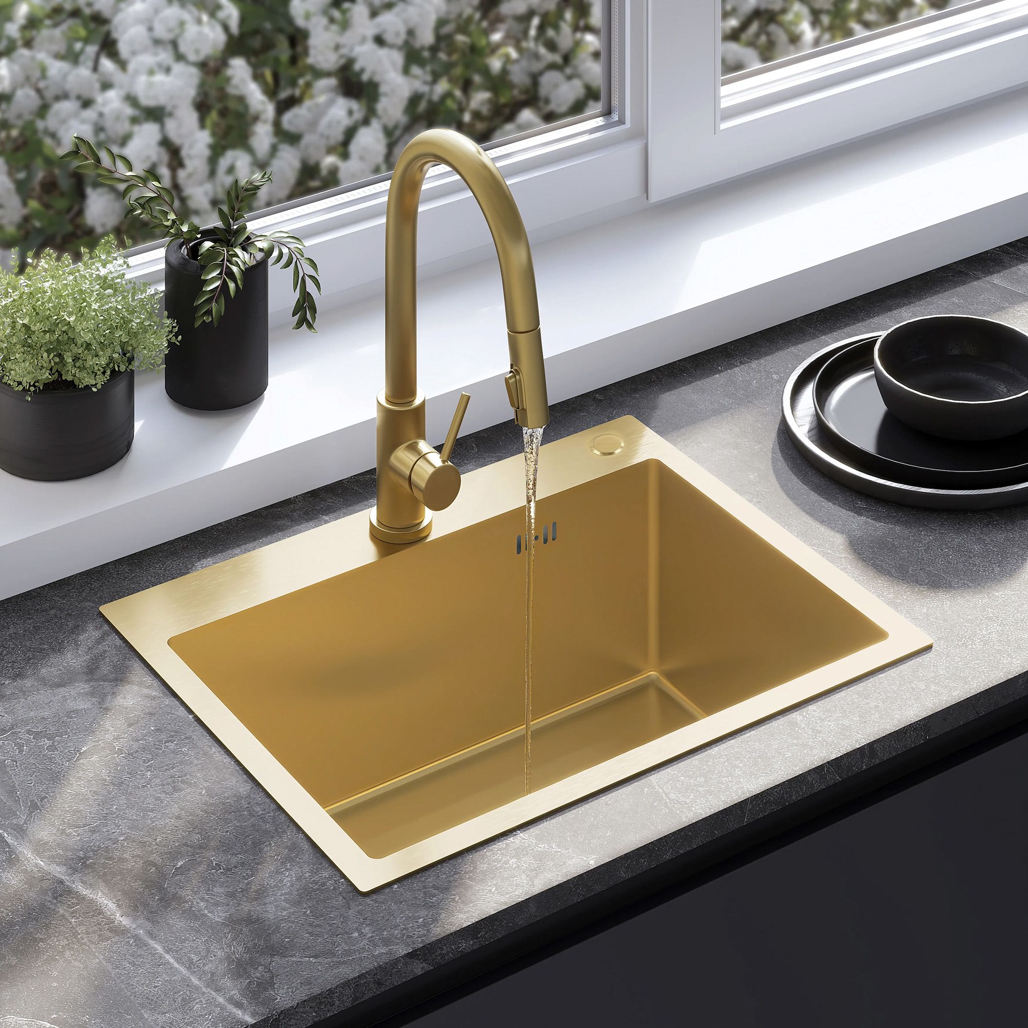 Čelični sudoper Liam BRUSH GOLD