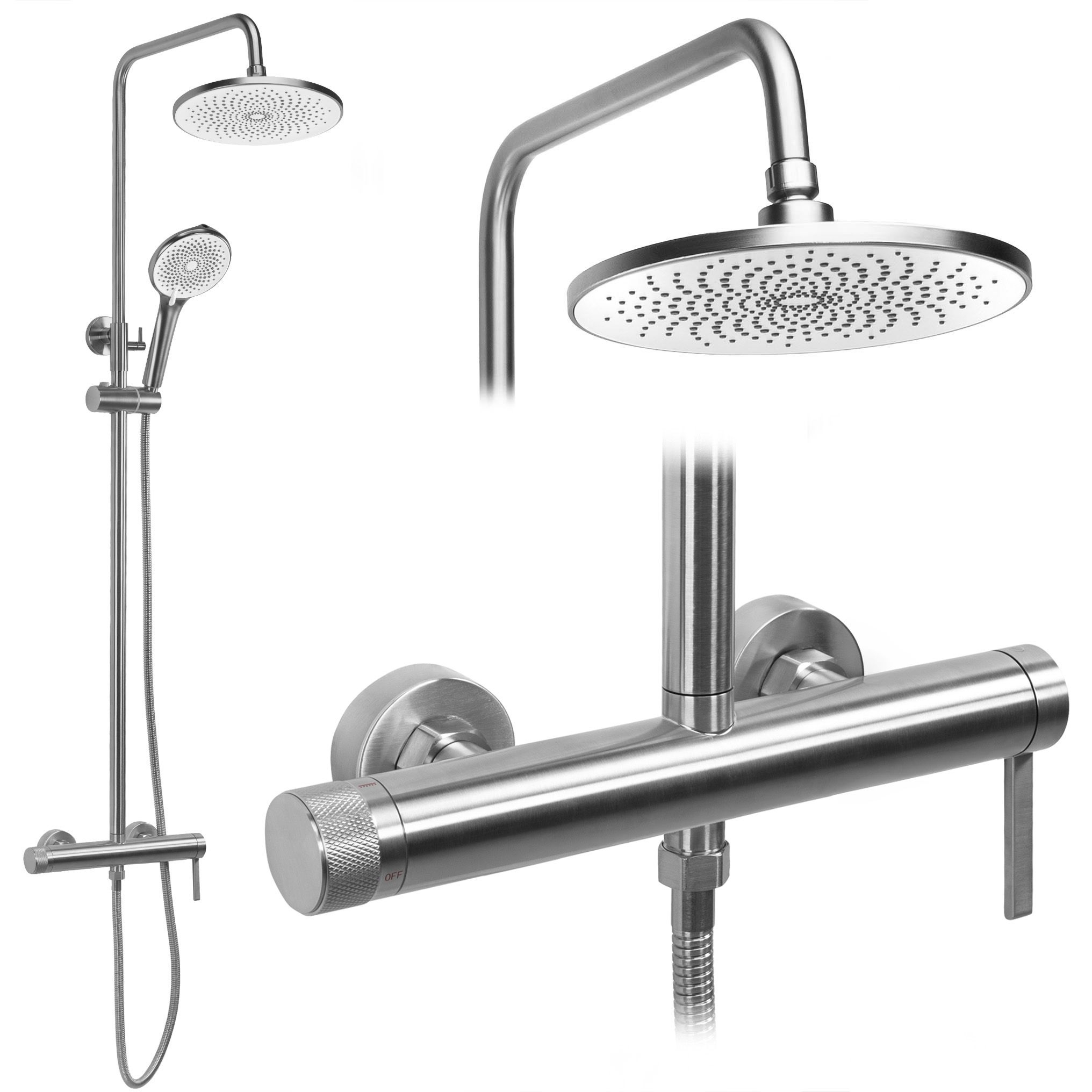 Tuš set Rea Rivo Brush Nickel