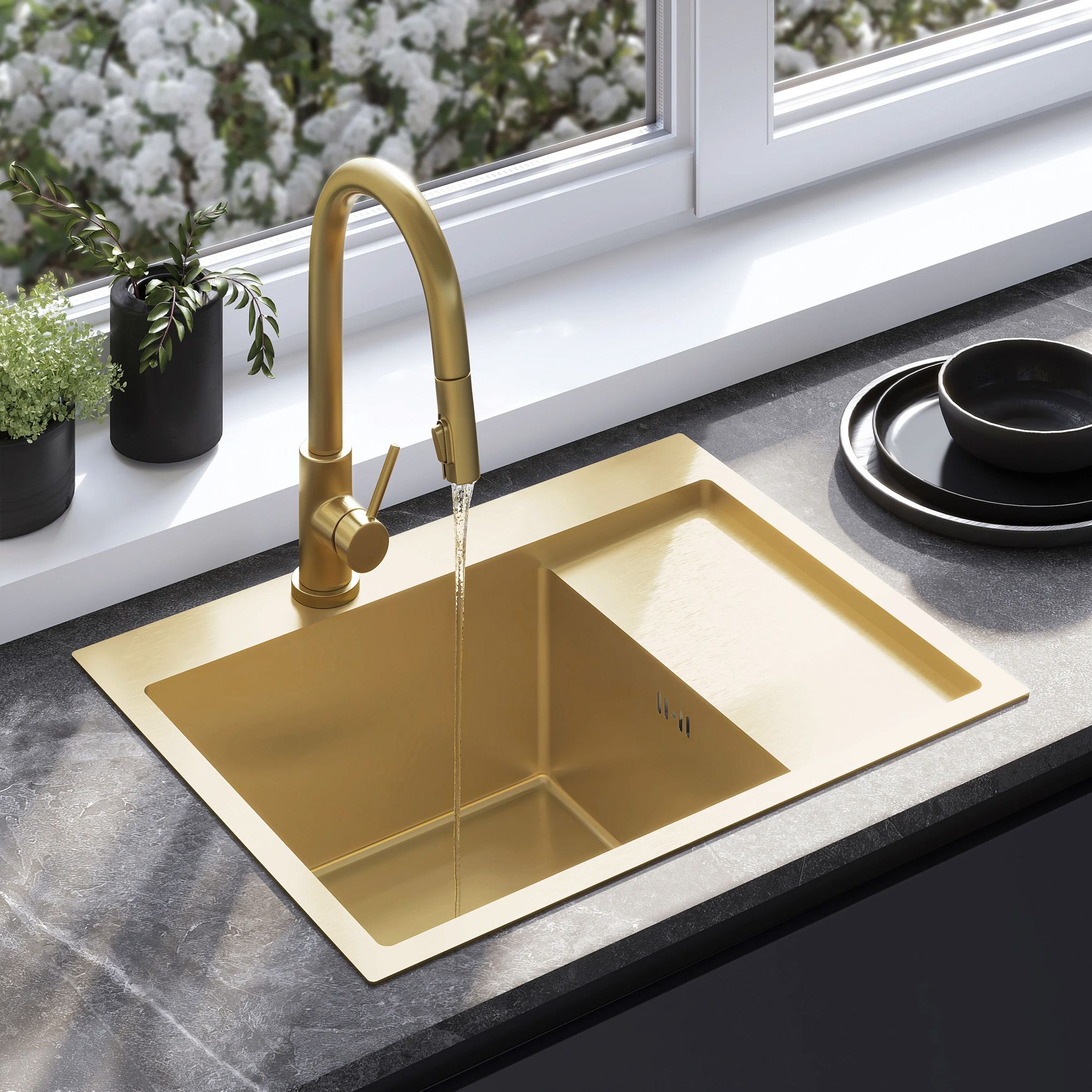 Čelični sudoper Fin BRUSH GOLD