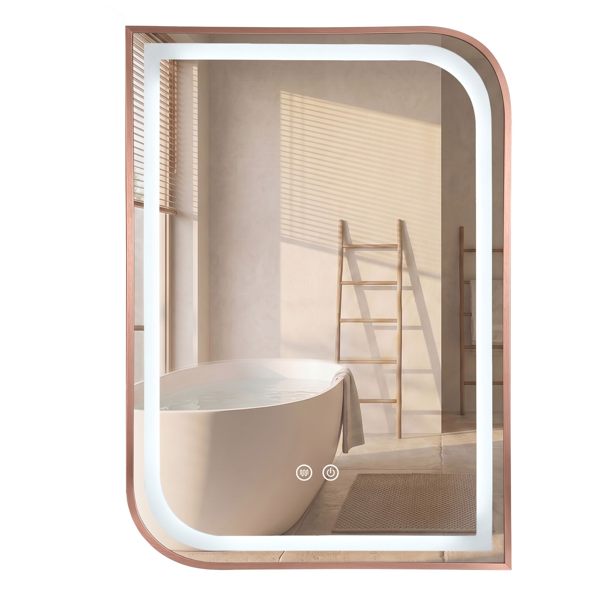 Ogledalo LED ZONE 70x50 BRUSH ROSE GOLD