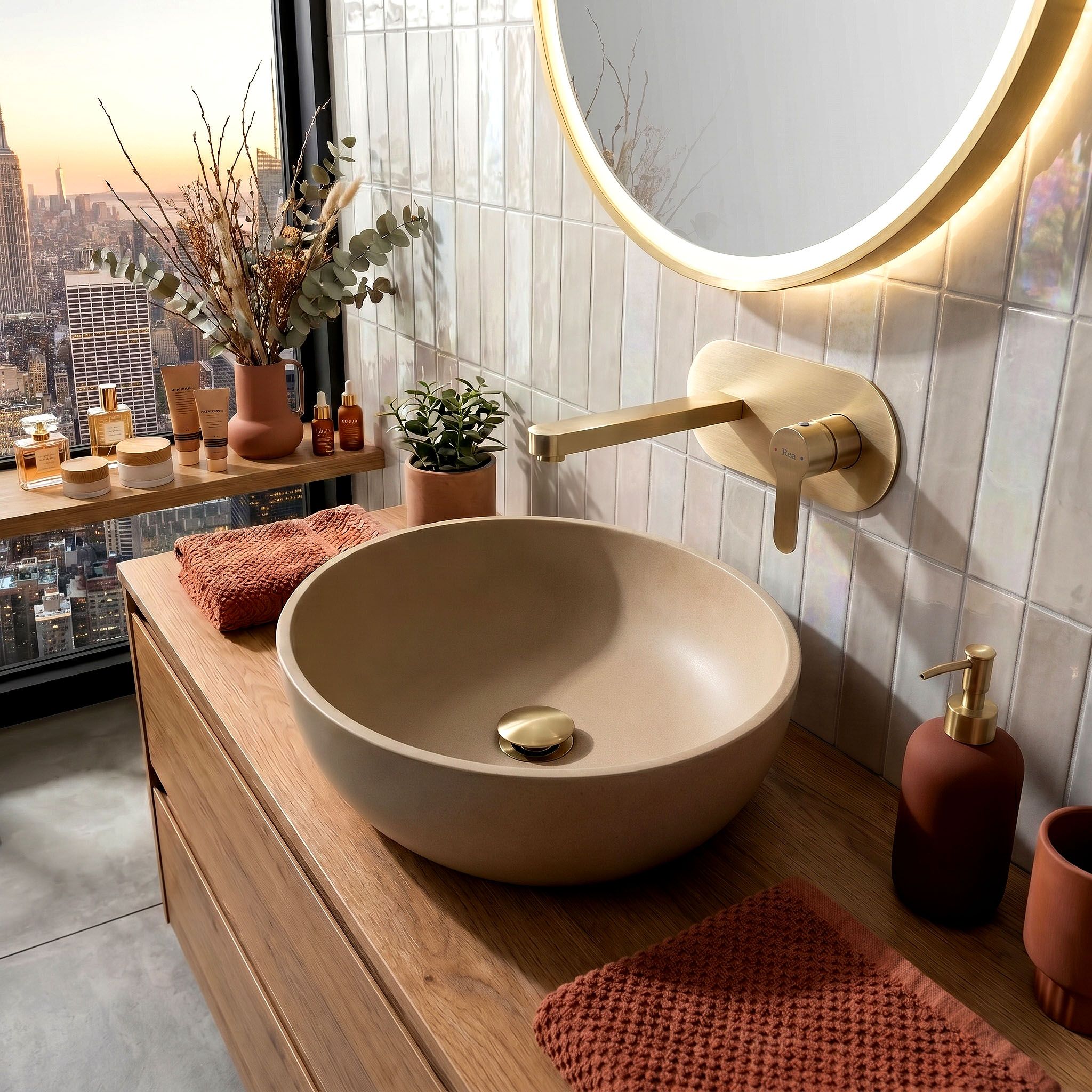 ZIDNA SLAVINA REA Arcos Brush Gold