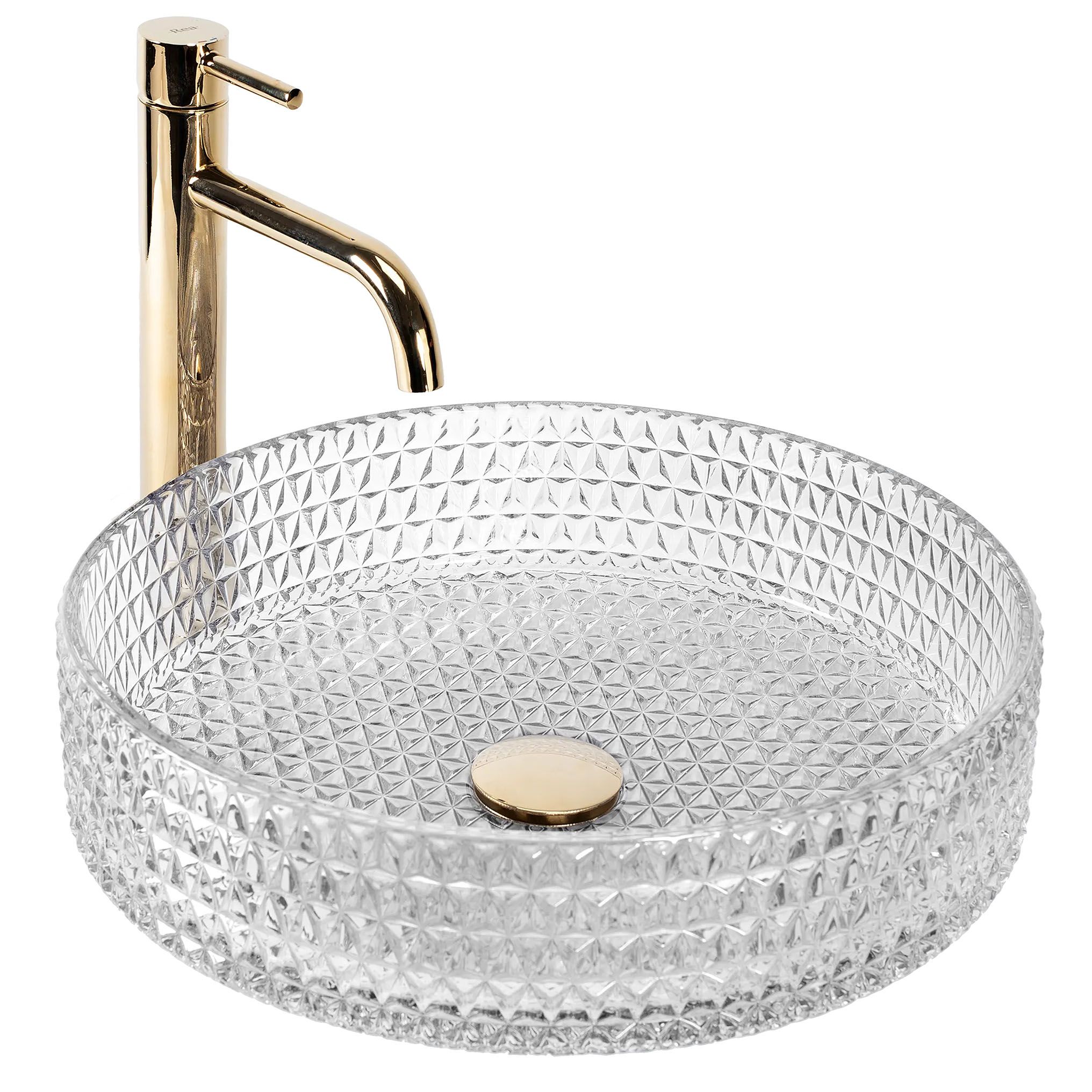 Nadgradni umivaonik Rea Cristal Transparent 39