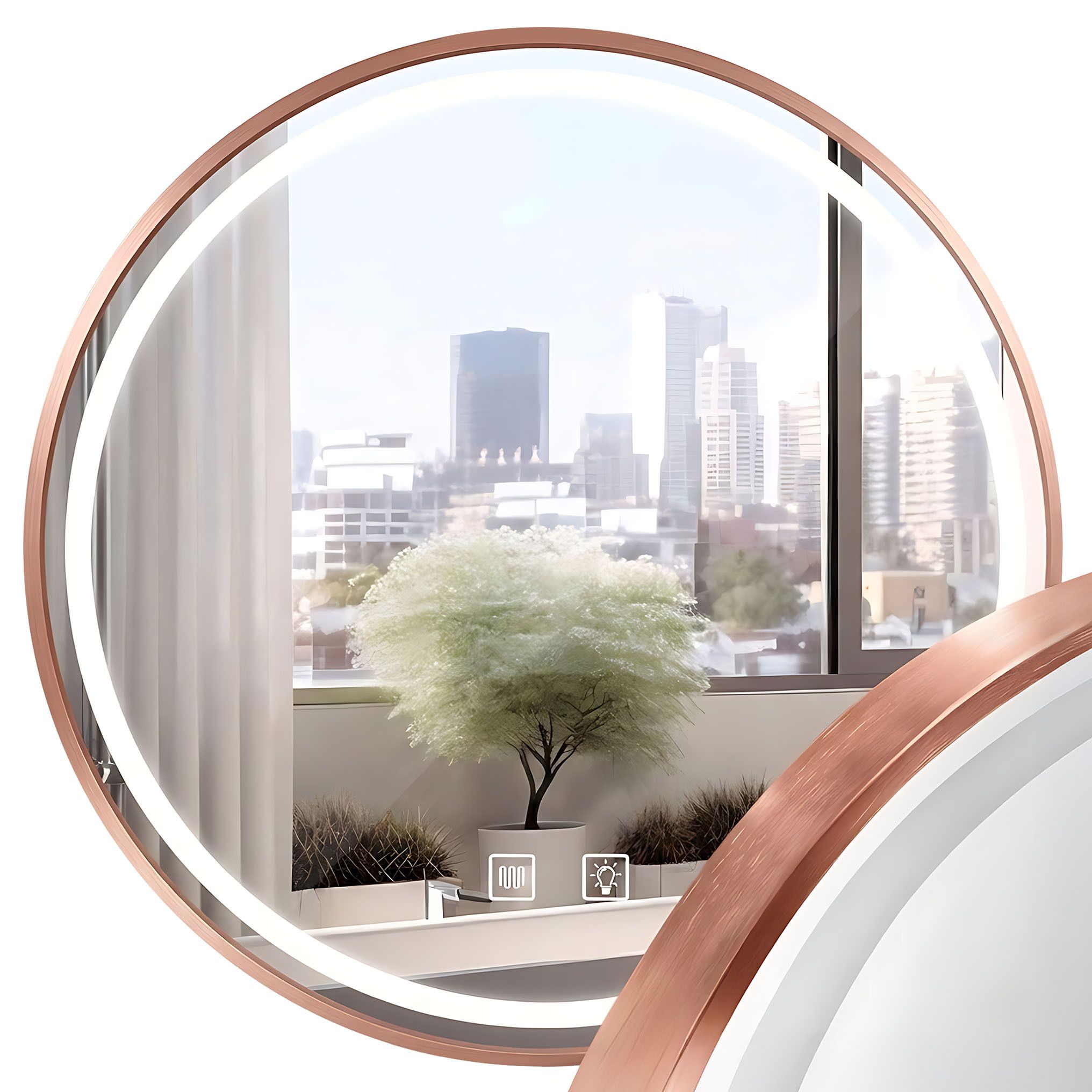 Ogledalo LED 60cm MMJ BRUSH COPPER