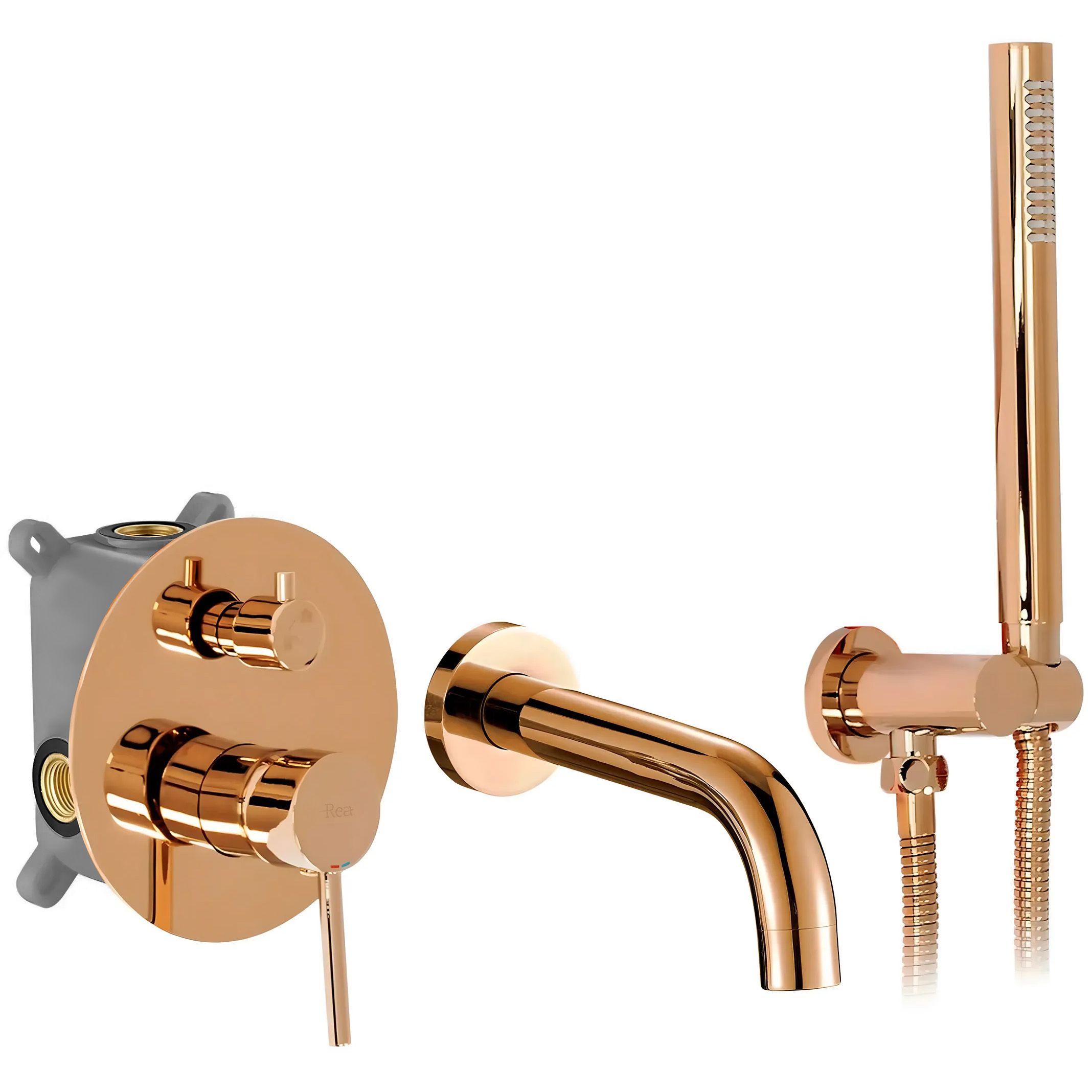 Baterija za kadu podžbukna Rea Lungo Copper Plus Box