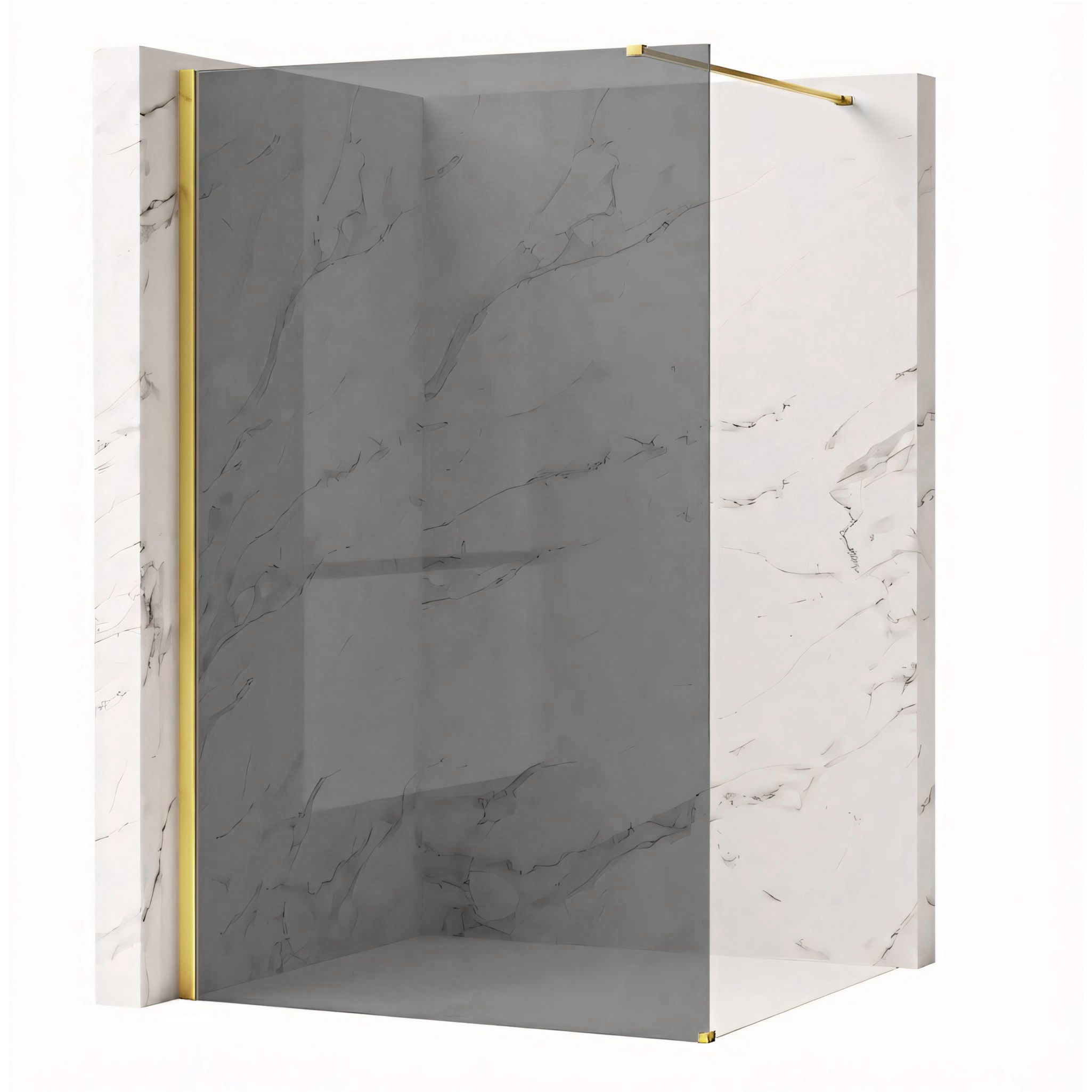 Tuš zaslon Rea Flexi Grey/ Gold 90