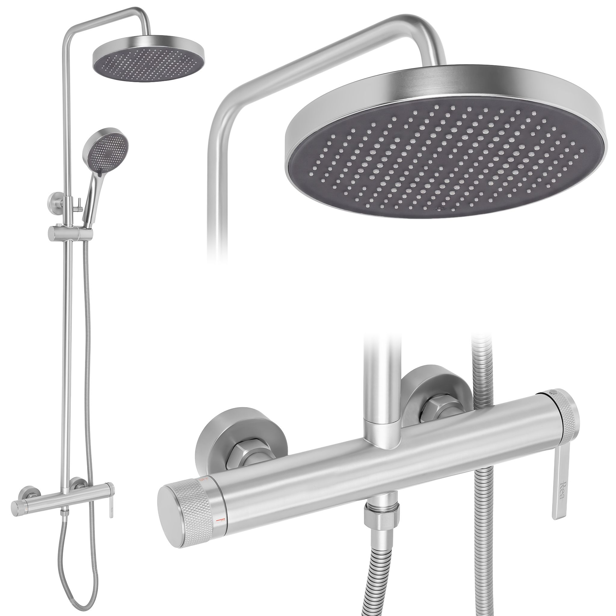 Tuš set Rea Grace Brush Nickel