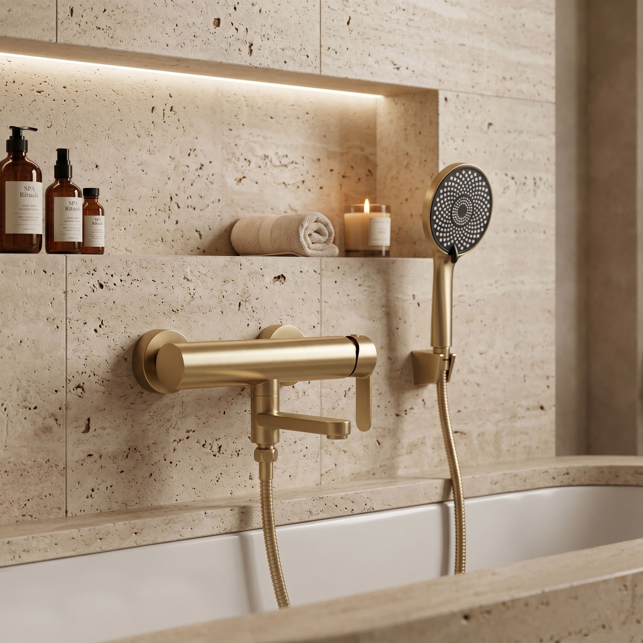 Slavina za kadu Rea Arcos Brushed Gold