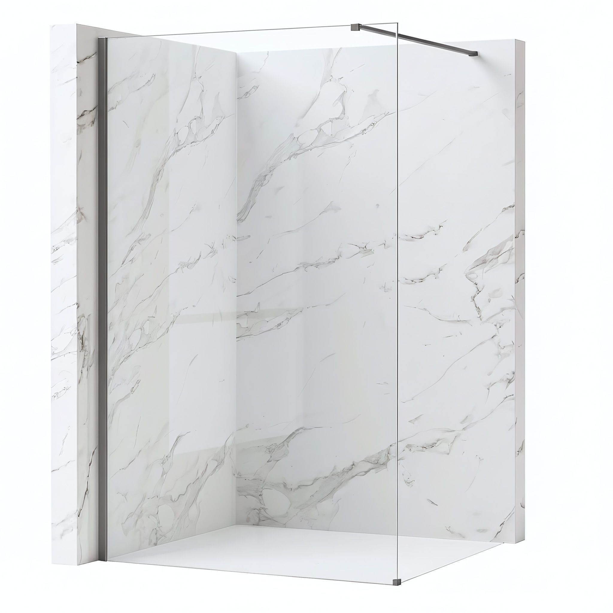 Tuš zaslon Rea Flexi Transparent / Titan 130