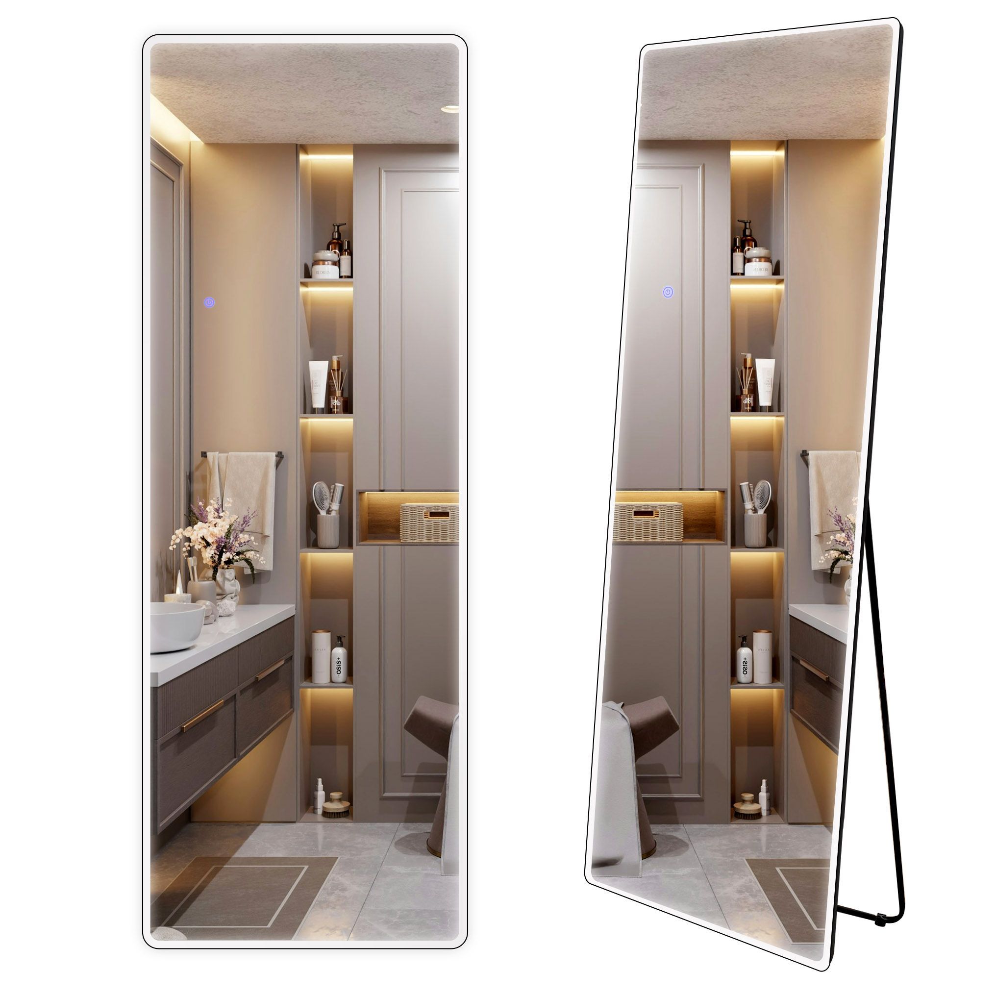 Ogledalo LED Classico 50x160cm Black
