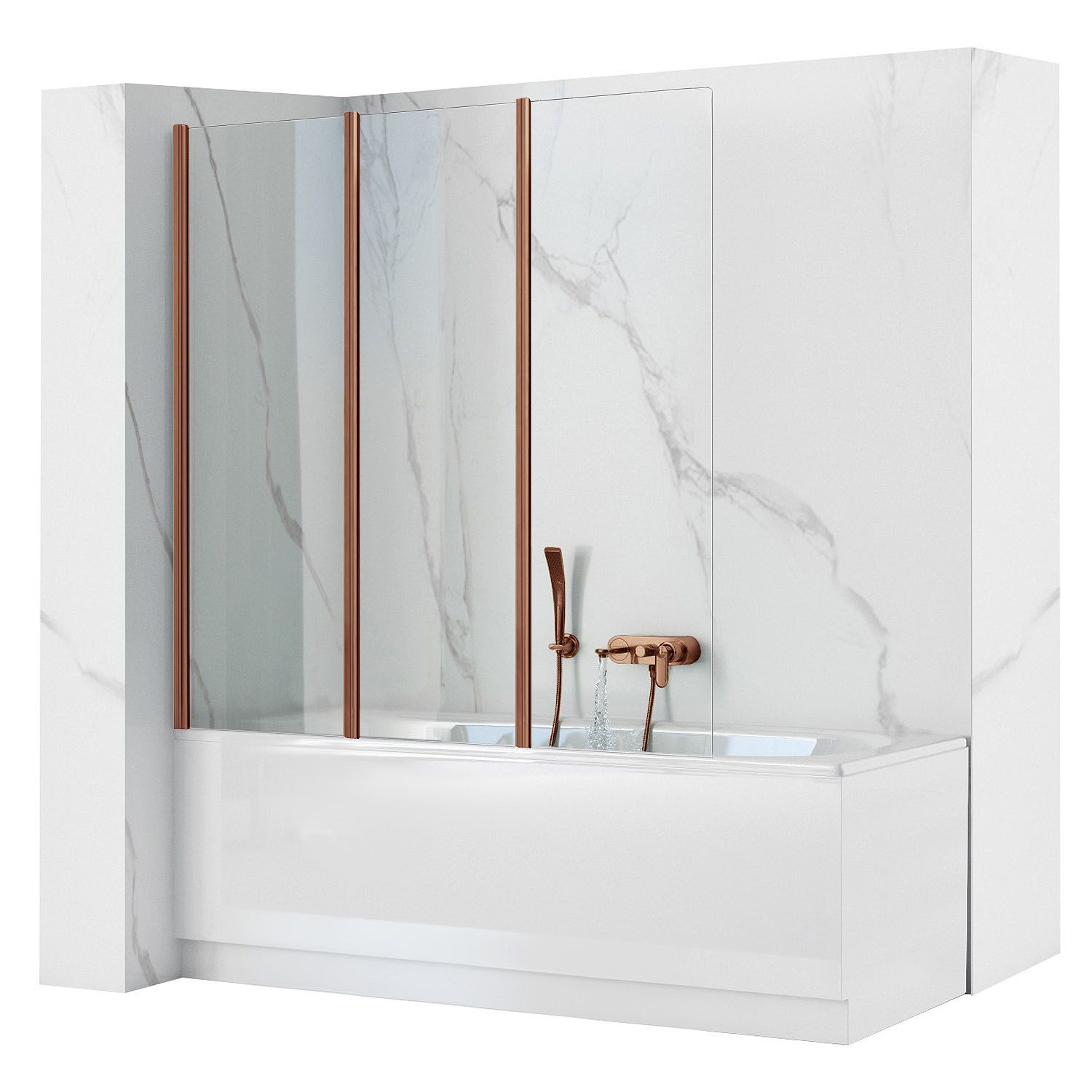 Zavjesa za kadu Rea Agat-3 120 Brush Copper