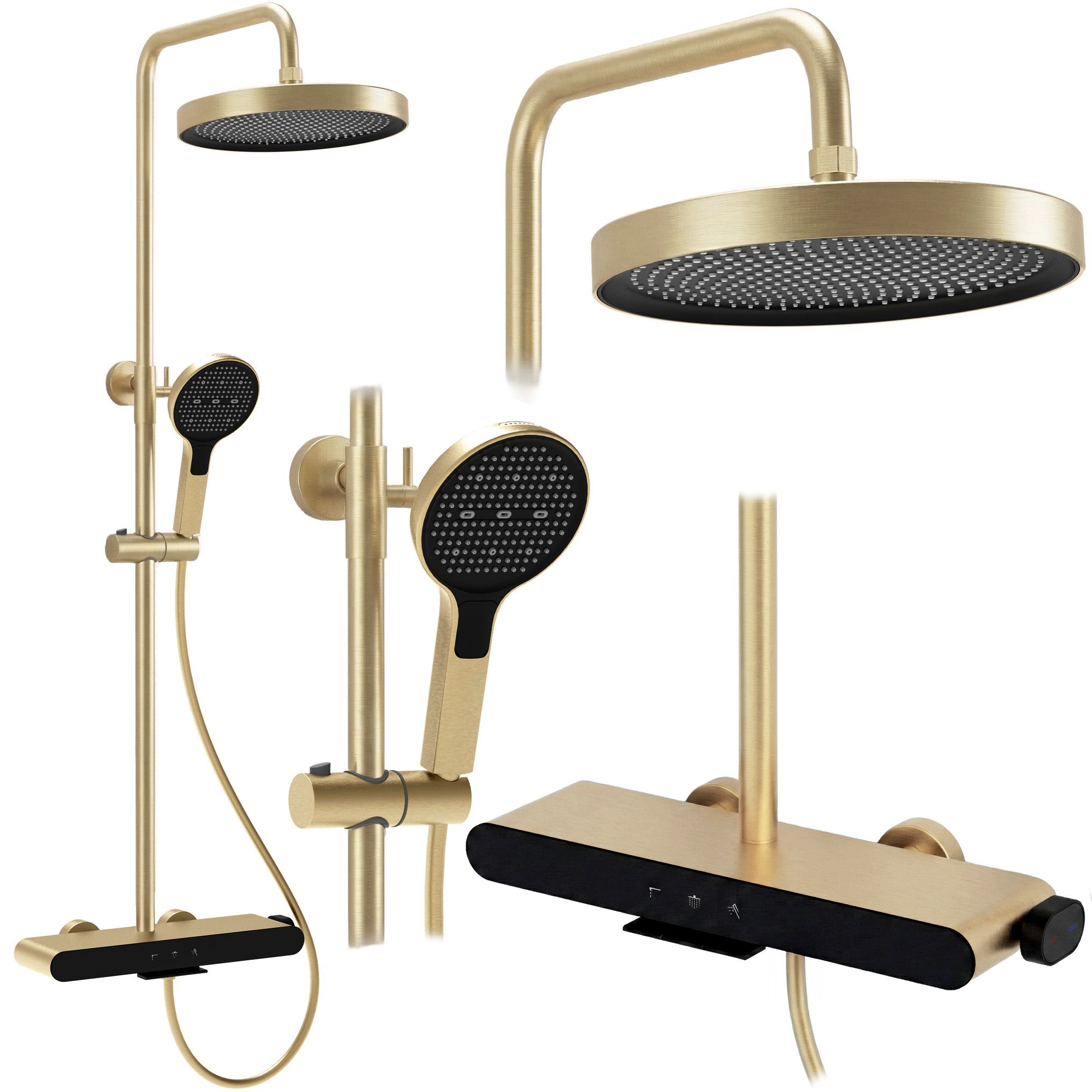 Tuš set REA Farel Brush Gold