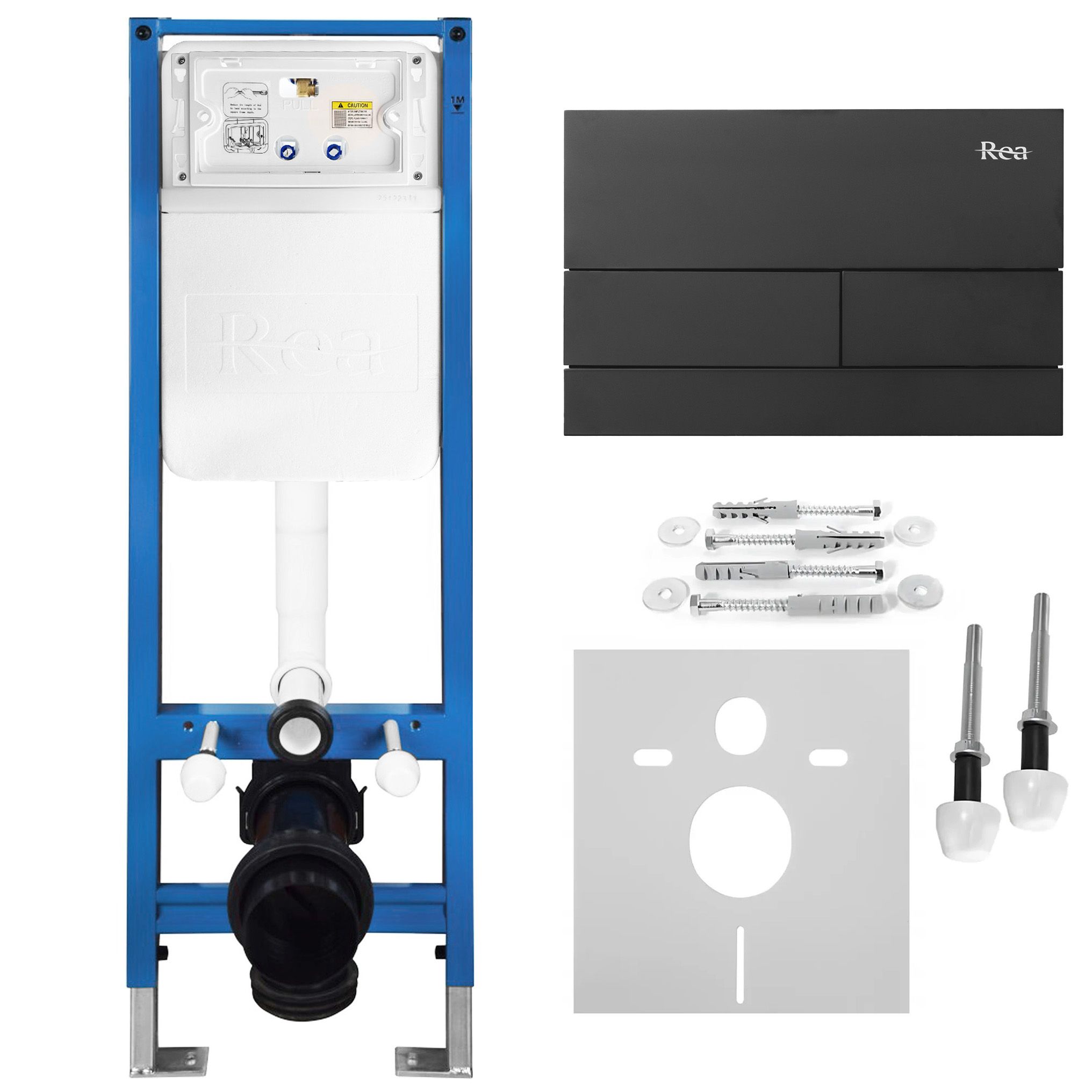 Podžbukni Set za WC Slim 024N s T Black Matt Tipkom