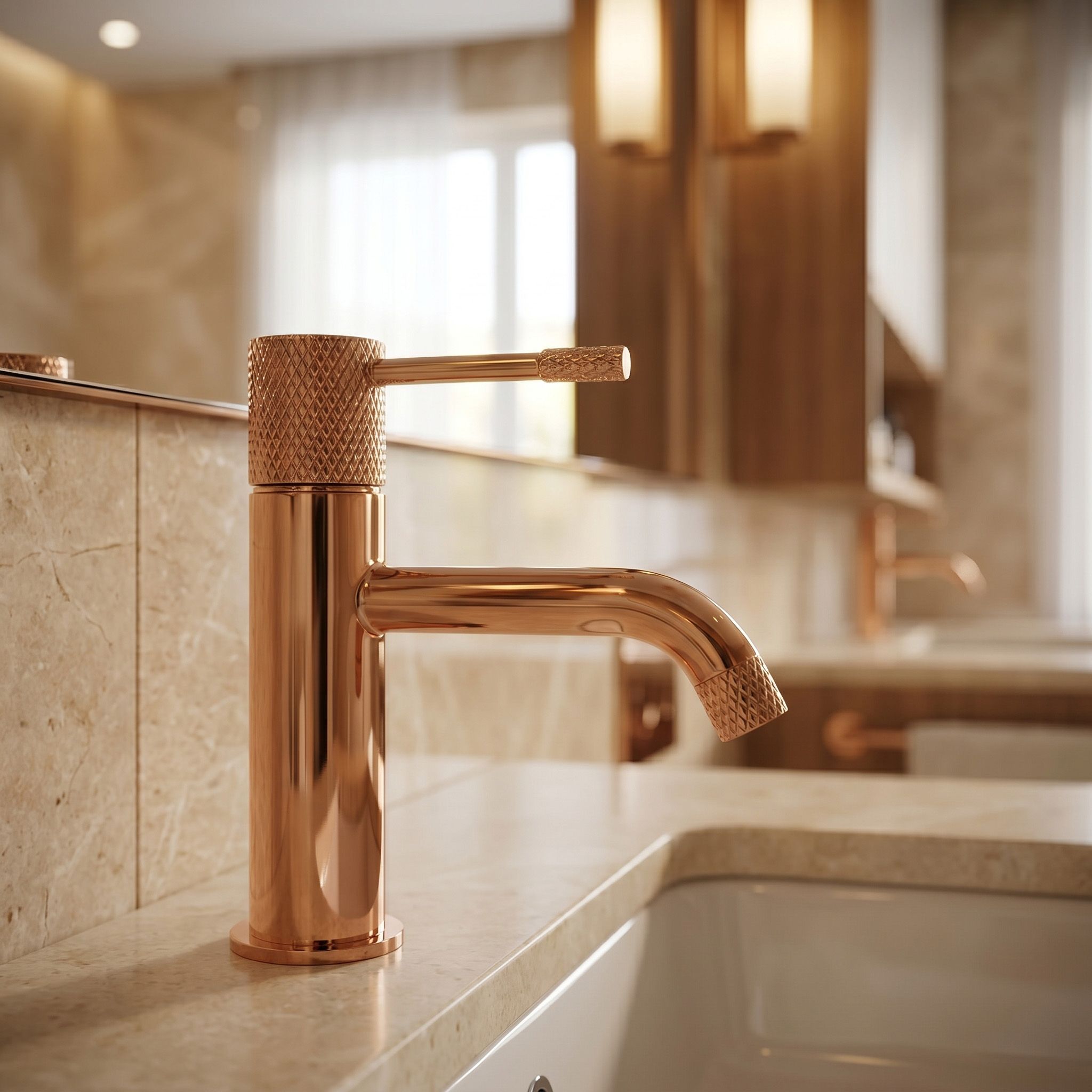 Slavina za umivaonik Rea Venti Copper Low