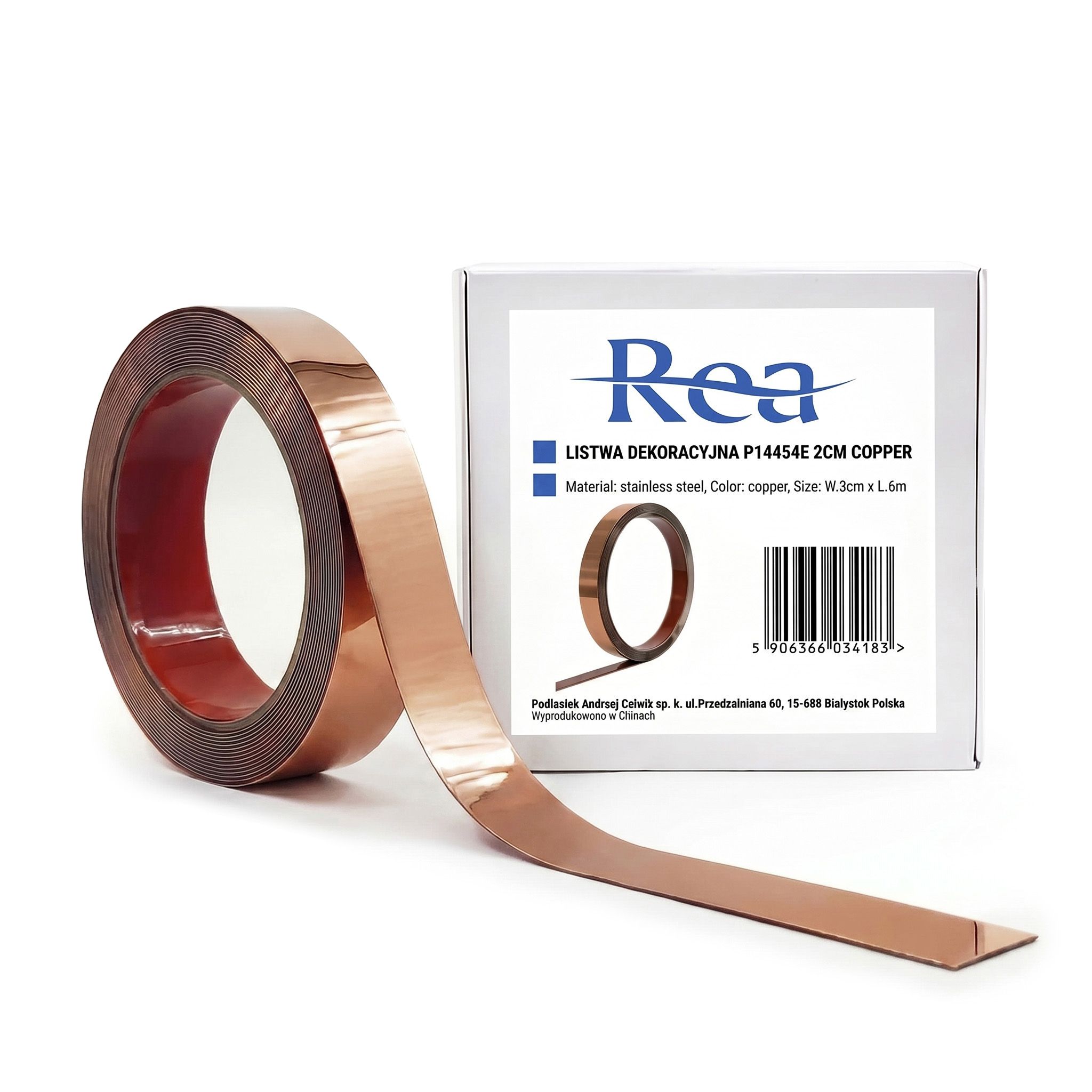 Samoljepljiva dekorativna lajsna Rea P14454E 2cm Copper