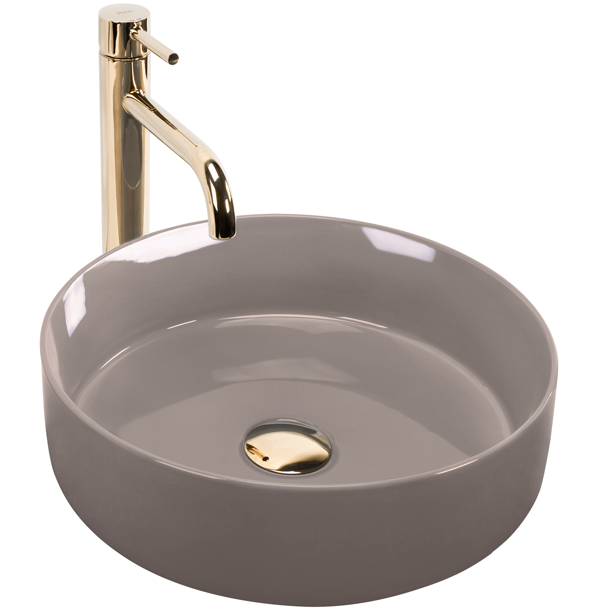 Nadgradni umivaonik Rea Sami Beige Shiny