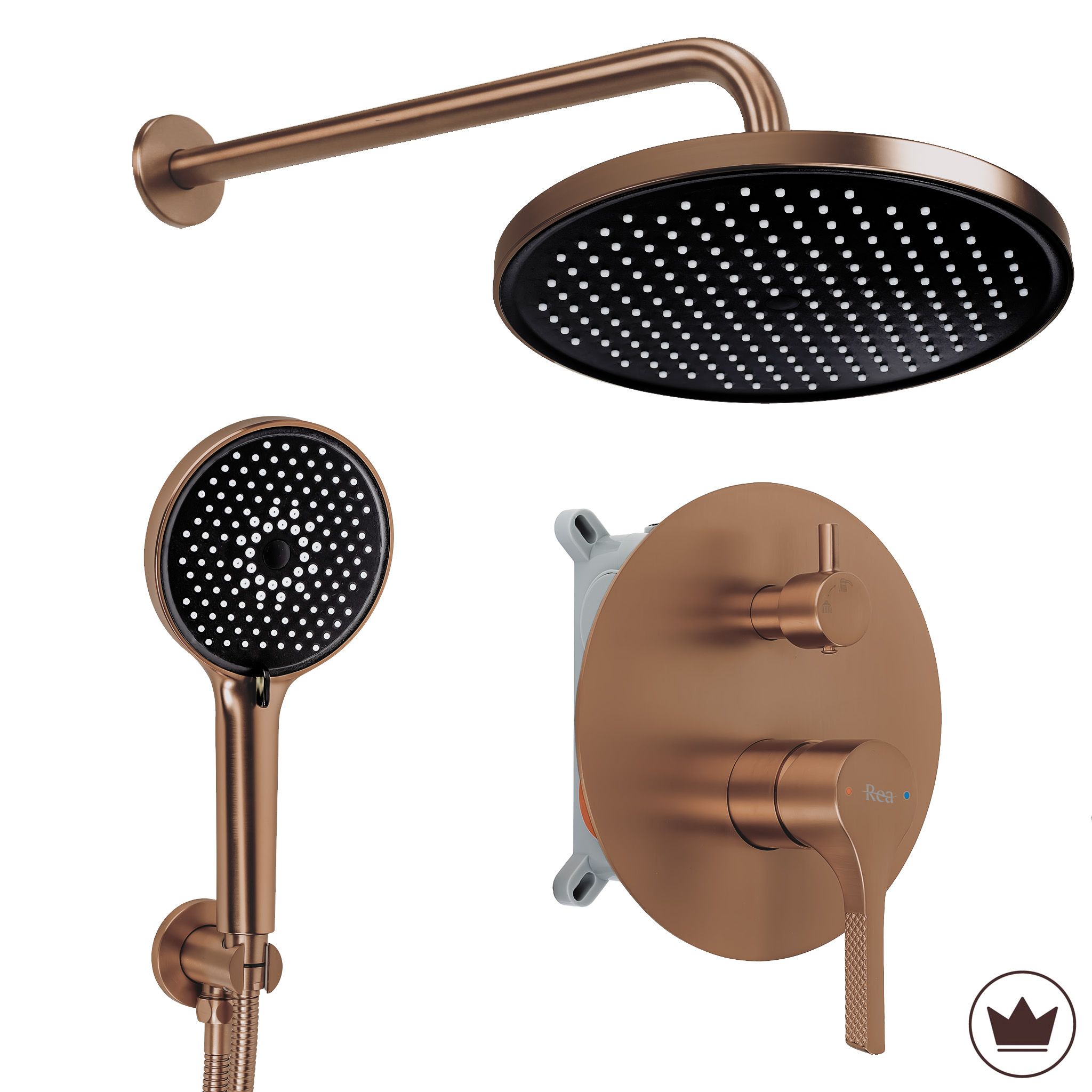 Tuš set Rea Maxim Brush Copper + BOX