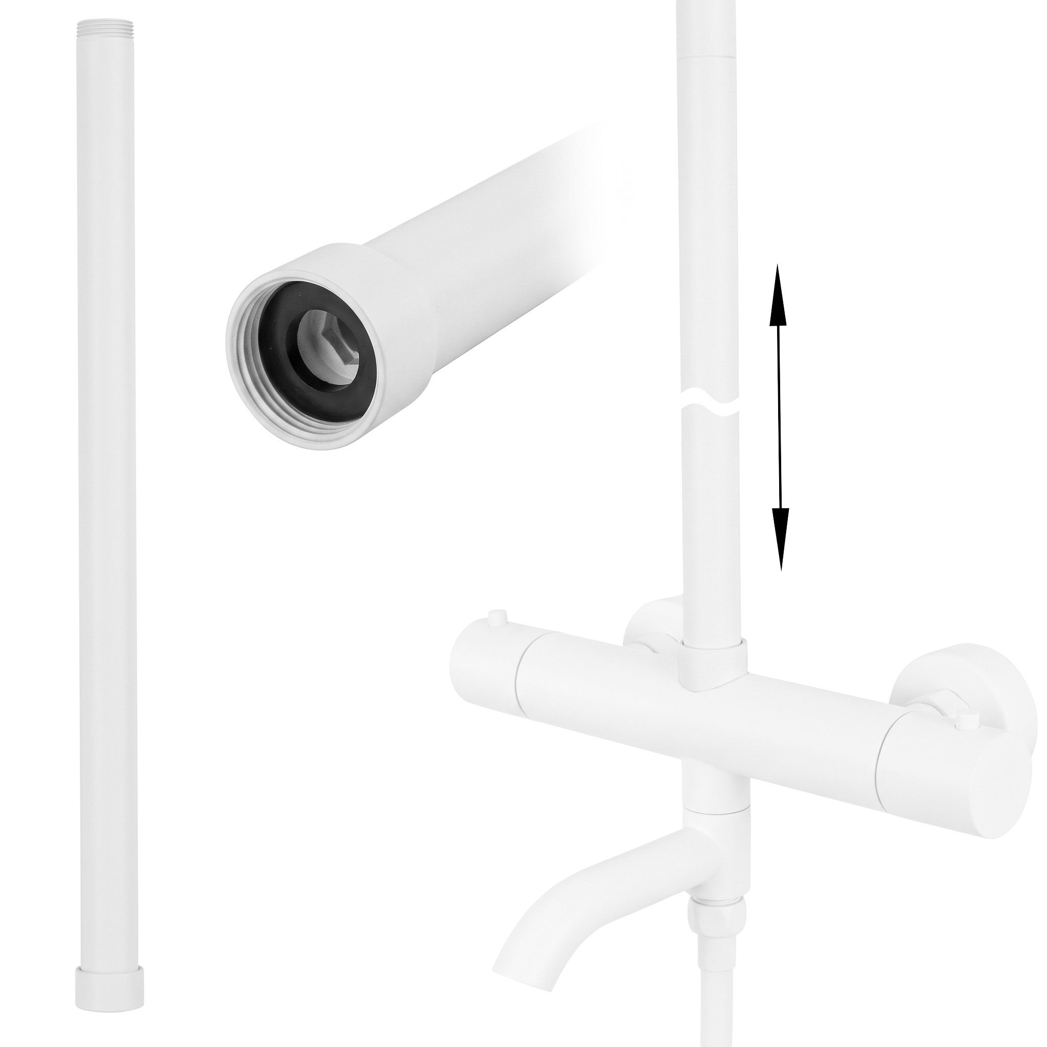 Nastavak za kadu/tuš set white 50cm
