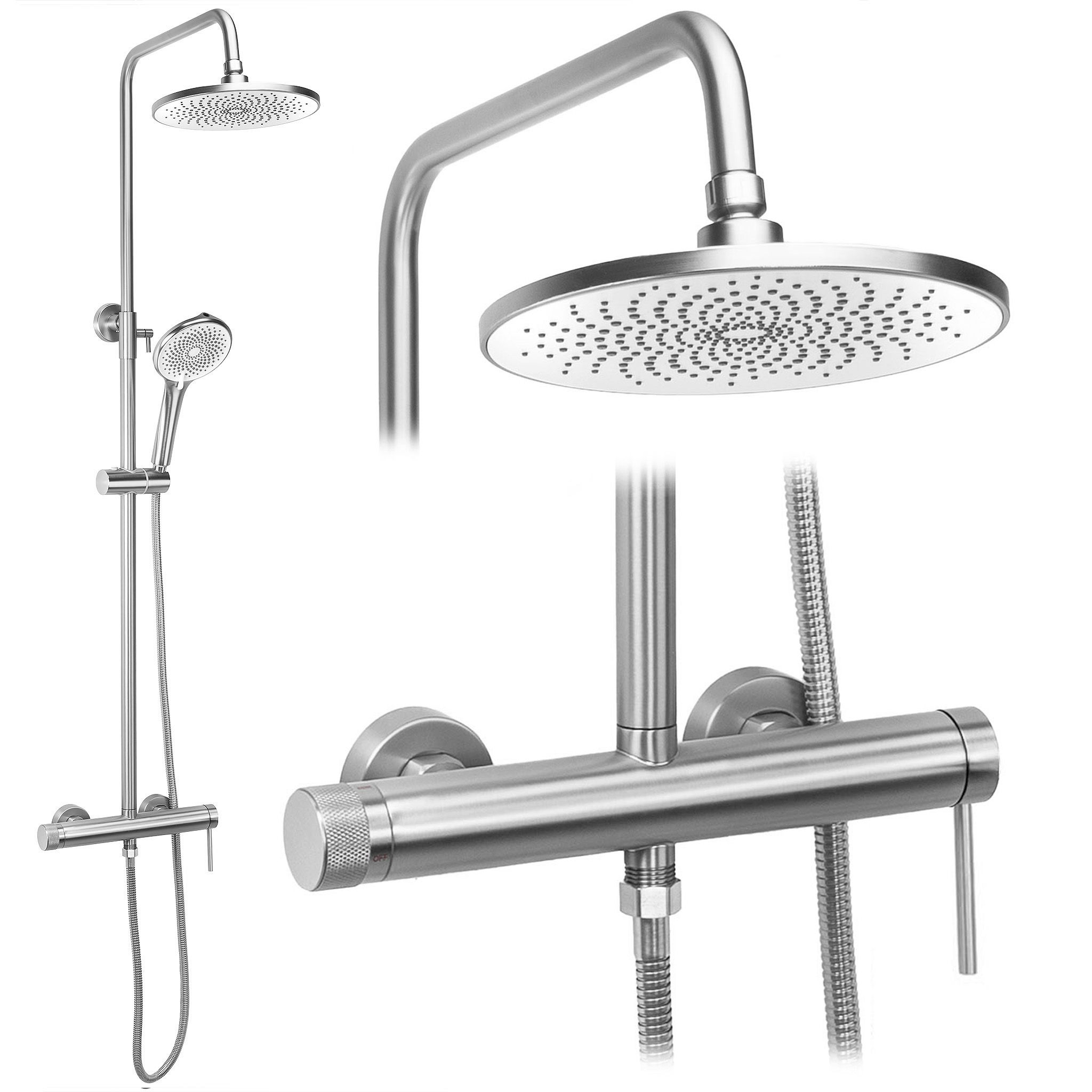Tuš set Rea Foss Clif Brush Nickel