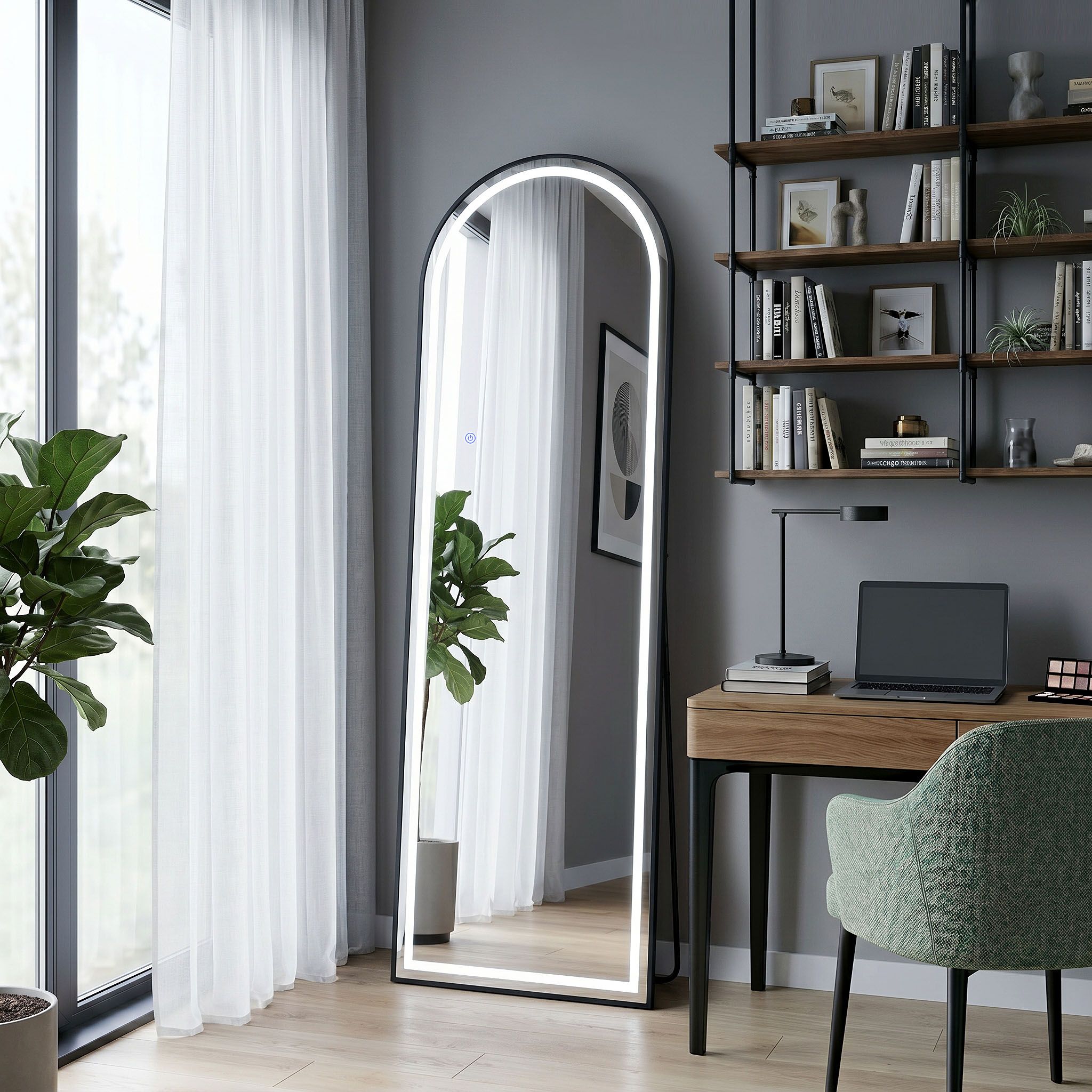 Ogledalo LED Orbit 50x160cm Black