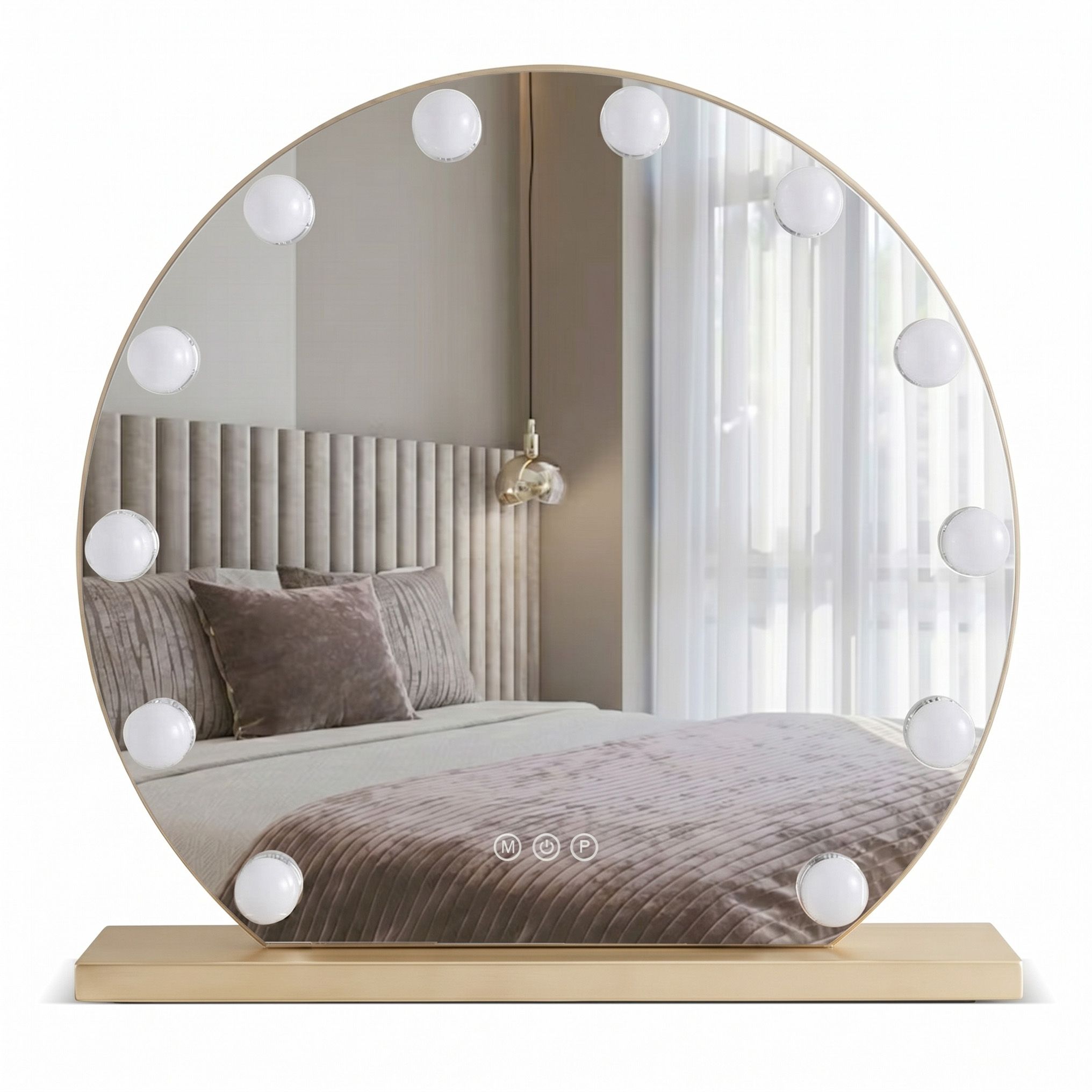 Ogledalo LED HOLLYWOOD L. Gold 50 cm